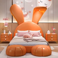 Animal Shape Childrens Double Bed Girls Pretty Light Luxury Bed Kids Princess Cama Infantil Furniture Home 2