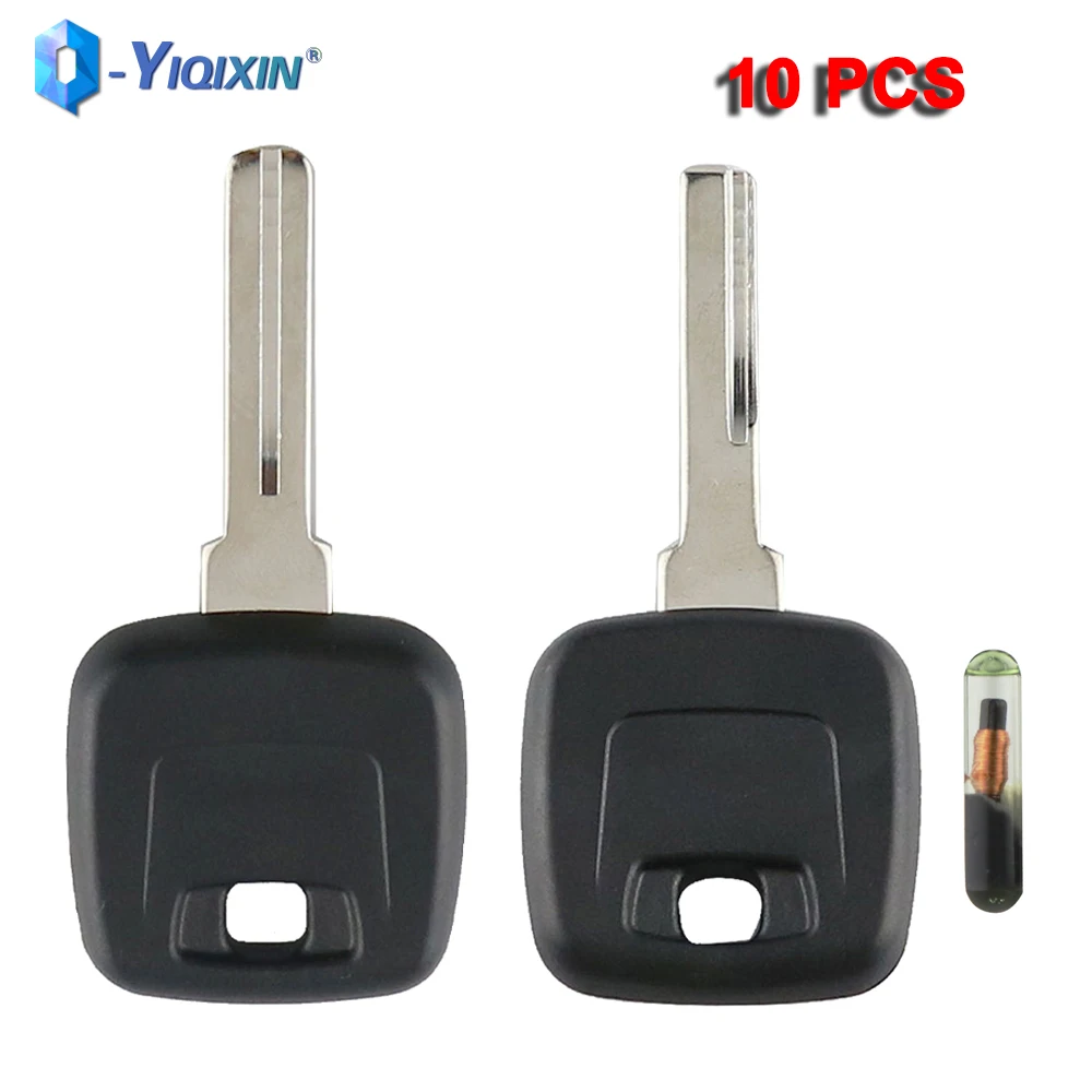 

YIQIXIN 10 PCS Transponder Blank Car Key Chip Case For VOLVO S40 V40 D30 S60 S80 XC70 XC90 XC60 C30 Replacement Shell NE66/HU56R