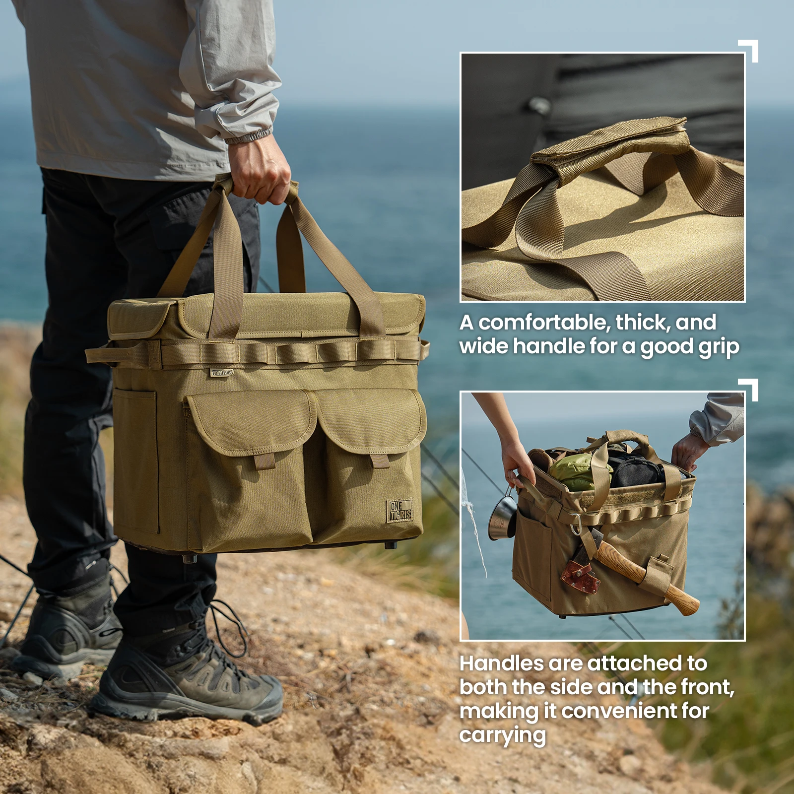 OneTigris 25L Camping Storage Bag Foldable Campsite Tote Outdoor