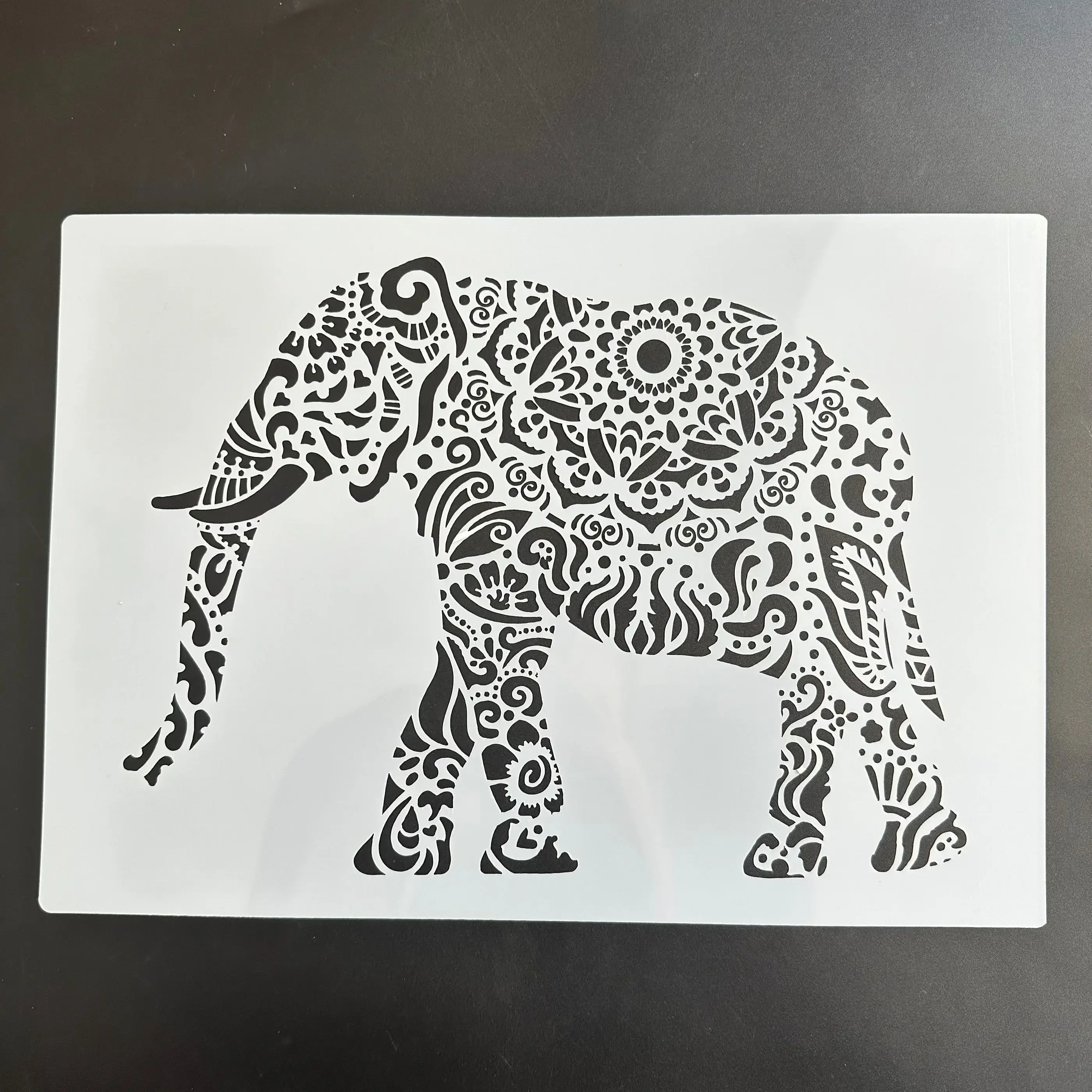 

A4 29 * 21cm DIY Stencils Wall Painting Scrapbook Coloring Embossing Album Decorative Paper Card Template Animal elephant