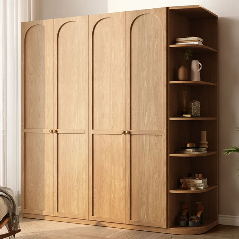 

Shirts Nordic Wardrobe Organizer Rack Hanging Display Wooden Hotel Wardrobe Closet Storage Placard De Vetement Closets Armables