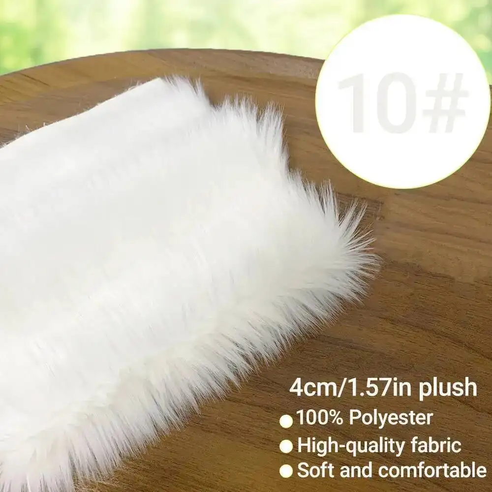 Luxurious Plush Shaggy Fur Fabric - 100% Polyester, Soft and Smooth