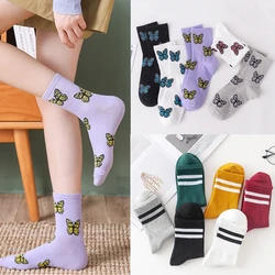 2/3 Pair Cartoon Pattern Women's Short Socks Autumn Winter Warm Print Socks Girls Funny Sokken Calcetines Mujer New Year Socks