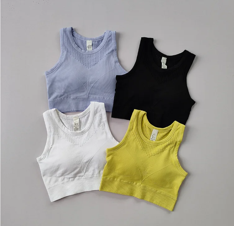 

High Strength All-in-one Sports Underwear Women's Shockproof Gym Yoga Fitness Bra with Hollowed Out Back Tank Top Style