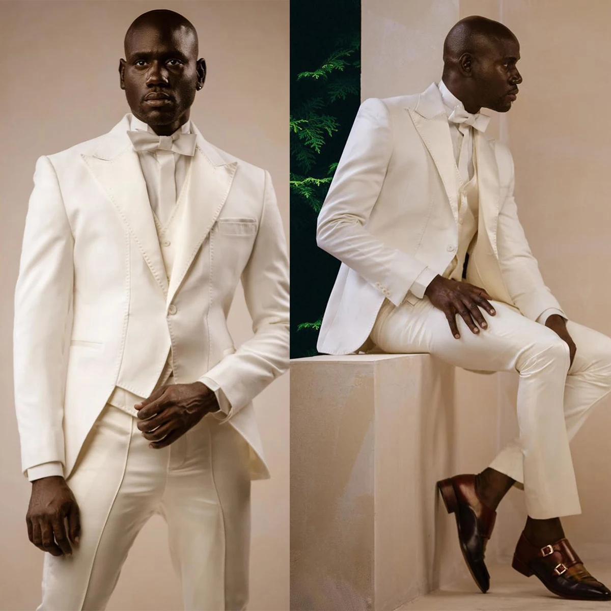 Stylish Peaked Lapel Groom & Groomsmen Suits 2 Piece Set main image 1