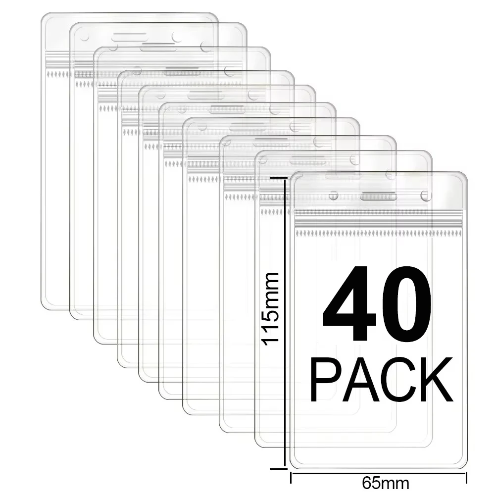 Universal Extra Thick Vertical Waterproof ID Badge and Credit Card Holder