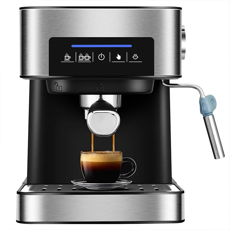 

Dropshipping Stainless Steel Espresso Machine Commercial Coffee Maker Automatic Garland Steam Milk Frothing Machine