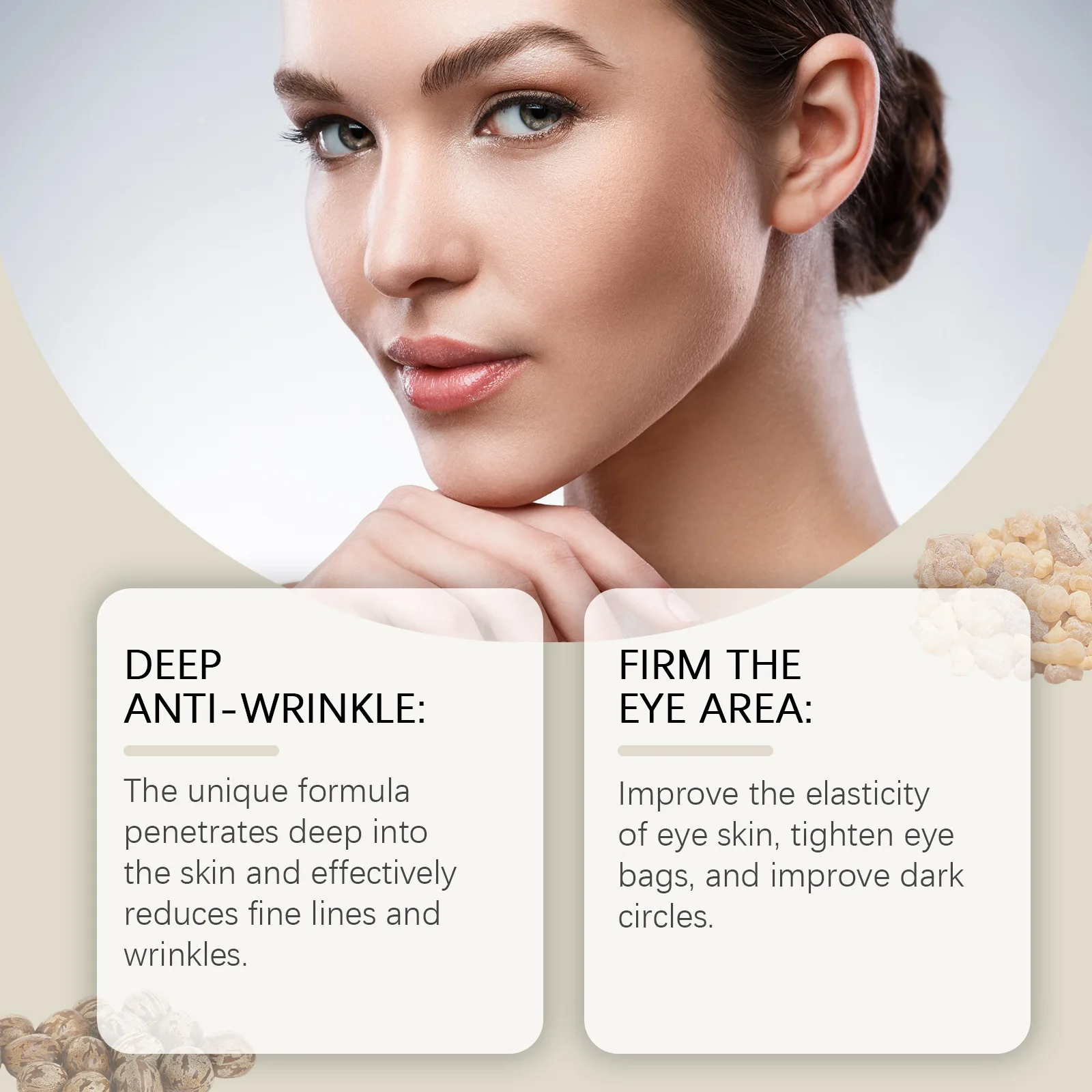 Firming Eye Roll-on Essential Oil Removal Dark Circles Wrinkle Lifting Repairing Eye Skin Moisturizing Hydrating Care 10ml