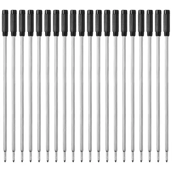 20 pezzi set L: 4,5 pollici ricariche per penne a sfera per penne a croce punta media blu inchiostro nero forniture per ufficio scolastico di cancelleria