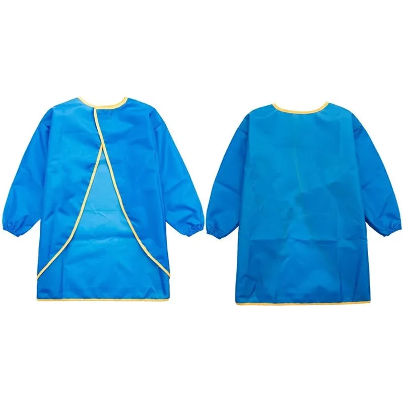 Grembiule Artistico A Maniche Lunghe Per Bambini 8-11 Anni - Impermeabile Per Pittura E Cucina, Blu Scuro, Altezza 120-140 Cm