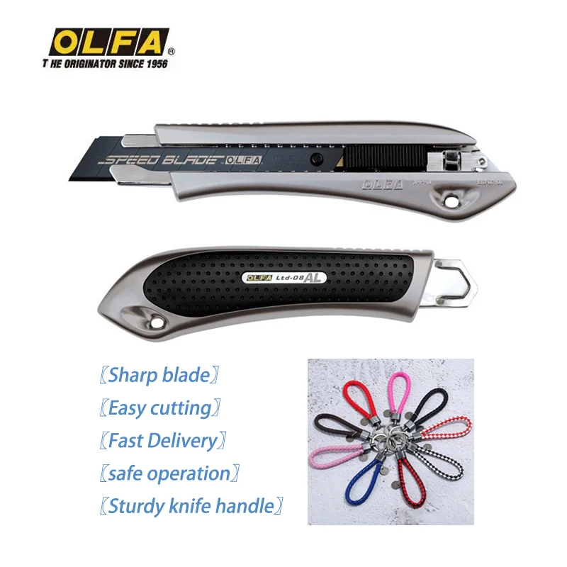 

Japan OLFA LTD-08 18mm black blade LTD-AL-LFB automatic locking large art knife industrial knife, suitable for sharp cutting of carton, wallpaper and Paper Cuttings, electrician, carpentry construction,