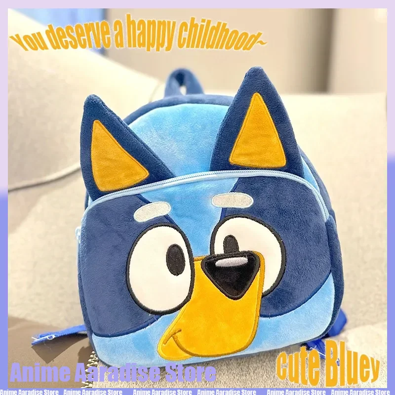 

Детский школьный ранец ELK Bluey, плюшевый рюкзак для пикника и путешествий, мультяшная голубая семейная сумка для закусок, детские подарки