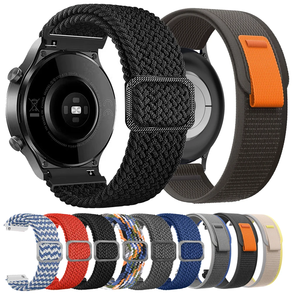 Versatile 22mm Braided Nylon Watch Band - Colorful Design, Comfortable Fit