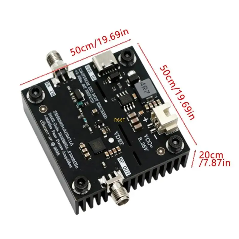 SBB5089 AU6471A 알루미늄 방열판 전력 증폭기 2.4G 호환 활성 냉각 액세서리용 2.2G-3.1GHz