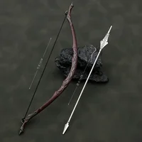 18cm The Prince of Elves Legolas Bow and Arrow Galadhrim Movies Metal Medieval Weapon Model Pendant Accessories Gift Toys Boys 2