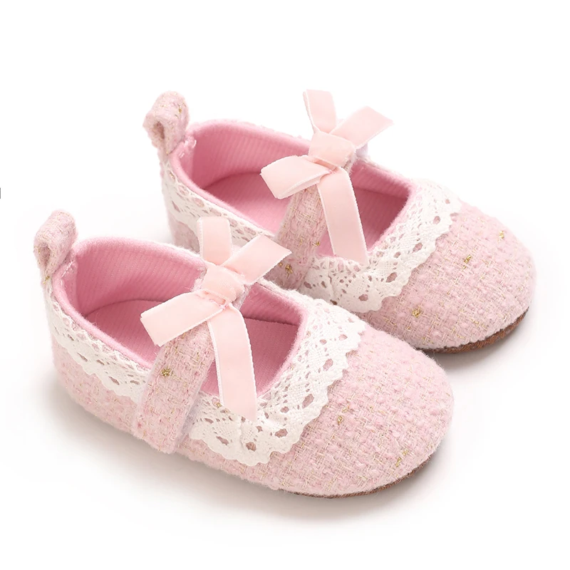 0-18Months Baby Shoes Cute Princess Shoes Indoor Soft Soled Non-slip Todder Cute Fashion Simple And Generous Baby