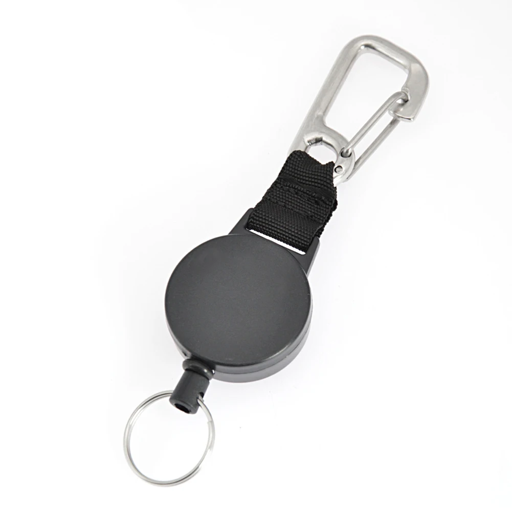 1Pc Diving Retractable Lanyard Dive Retractor Diving Gear Hook for BCD Hook Anti-lost Rope Key Chain Water Sports Accessories diving lanyard
