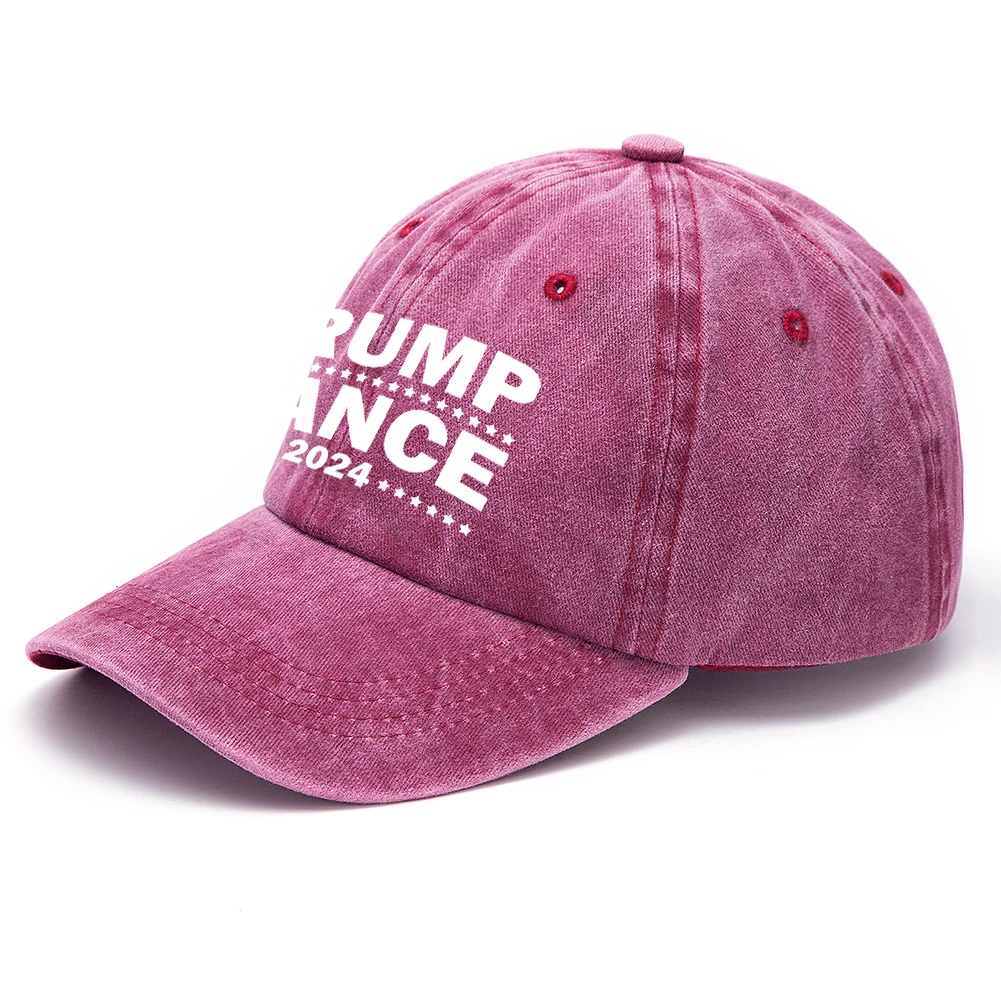 Trump Vance Hat Cotton Distressed Cap Breathable Unisex Baseball Hat Adjustable Washed Baseball Cap for Outdoor Sports