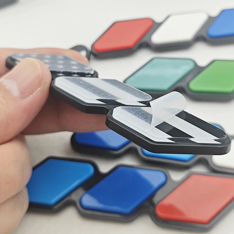 3색 그릴 배지 트라이 컬러 엠블럼 토요타 타코마 툰드라 4러너 하이랜더 라브4 에어 인렛 그릴 자동차 액세서리