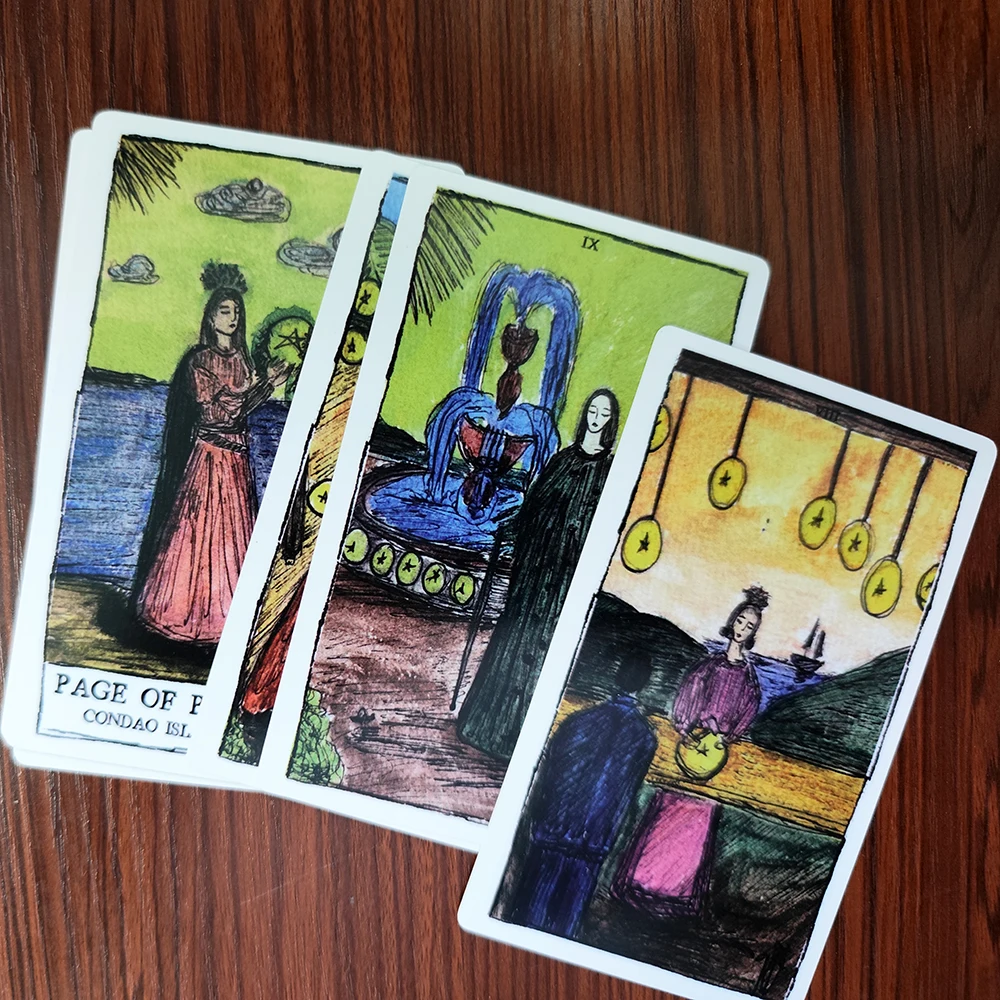 12x7cm QUEN Divination Tarot - 2022 CARTA Awards' Tarot of the Year  deck  for Beginners with PDF Guide Boo 3