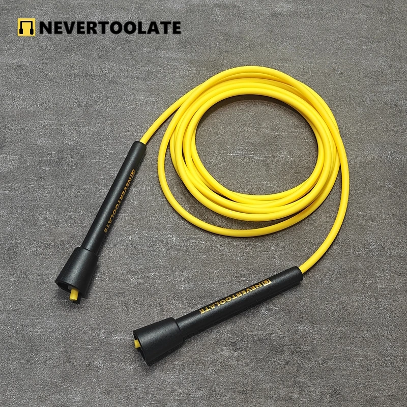 NEVERTOOLATE summer use 85A shore hard ROPE 140 grams 5.8mm x 3.2 meter pvc mixed tpu alloy rope handle no tangle