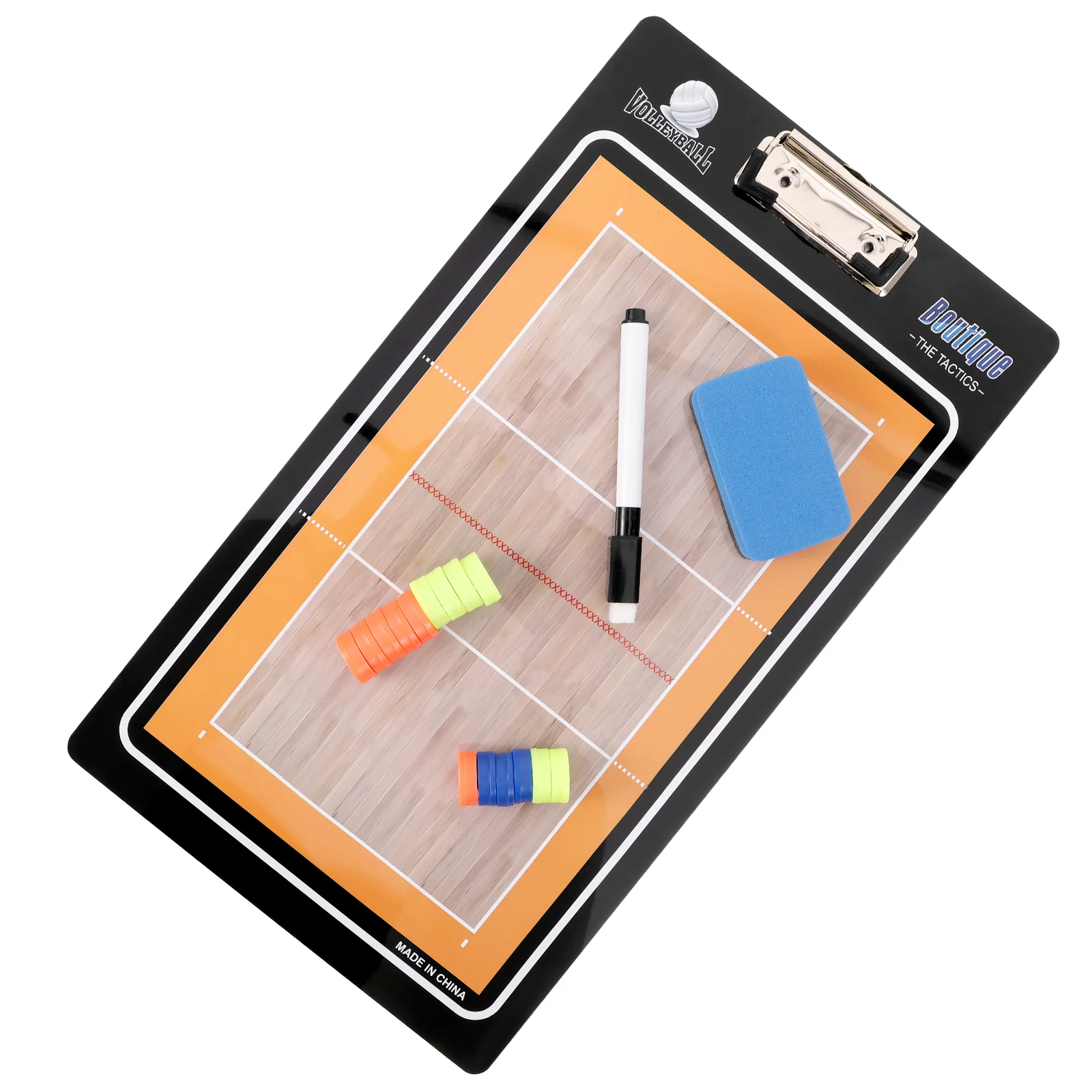 

Volleyball Board Coaching Clipboard With Marker Pen Magnetic Notebook Game Training Teach Equipment Sports Supply