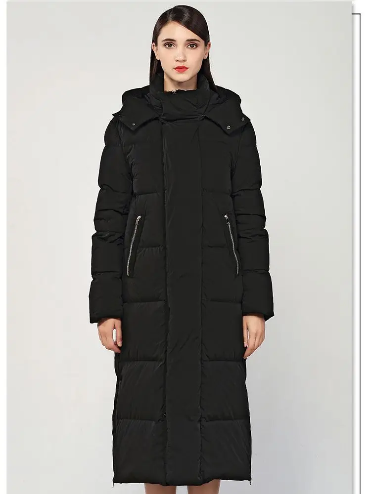 

125cm 5XL Winter пуховая куртка Great quality Down Coat Winter Women's Fluffy Thick Down Coat Female Warm Down Parkas Wy1176