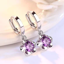  Exquisite Shape Weight Loss Earrings 925 Pure Silver Cubic Zirconia Magnetic Therapy Thin Earrings Chakra Burning Fat Health 