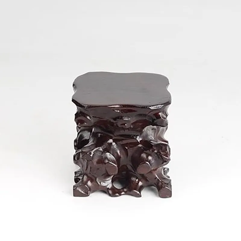Round Log Carved Vase Base, Tea Pot, Flower Pot Bottom, Buddha Statue, Fish Tank, strange Stone, Solid Wood Decoration