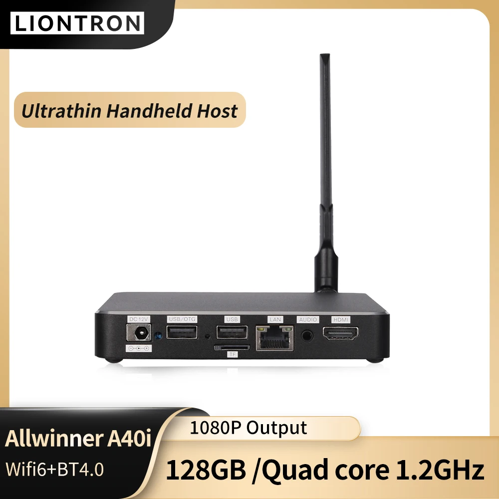 

Liontron Mini PC Allwinner A40i Quad Core Processor Ethernet WiFi Bluetooth HDMI Output Advertising Box All In One AI Computer