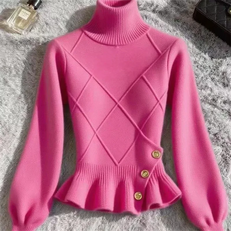 2026 New Autumn Winter Sweater Women Elegant Slim Knitted Cashmere Jumpers Sweater Female Casual Pullover Knitwear Tops