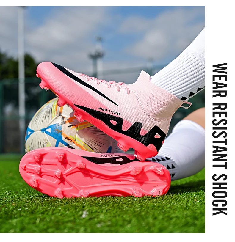 Description Picture 4 of itemMan's Soccer Shoes Adult Kid TF/FG Outsole Non-Slip Unisex Football Cleats Outdoor Lawn Breathable Sneakers