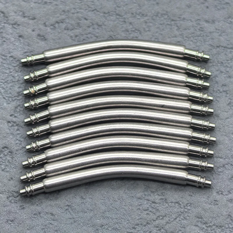 Curved Spring Bar Watch Strap Link Pins - Stainless Steel, Various Diameter and Width Options (10/20PCS)