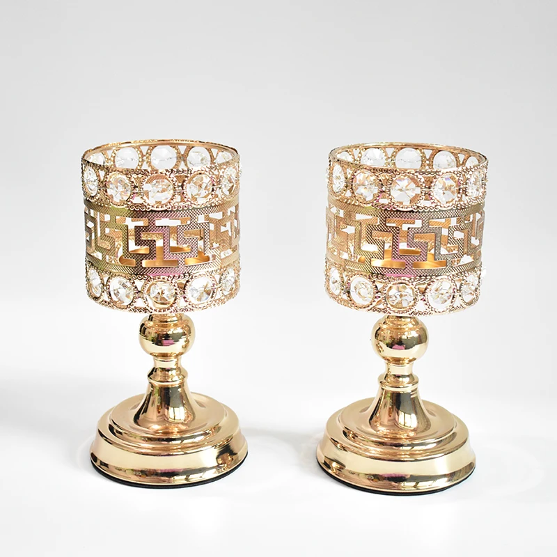 

Роскошные хрустальные подсвечники PEANDIM, золотой подсвечник для свадебной вечеринки, центральные части стола, романтическое украшение для дома