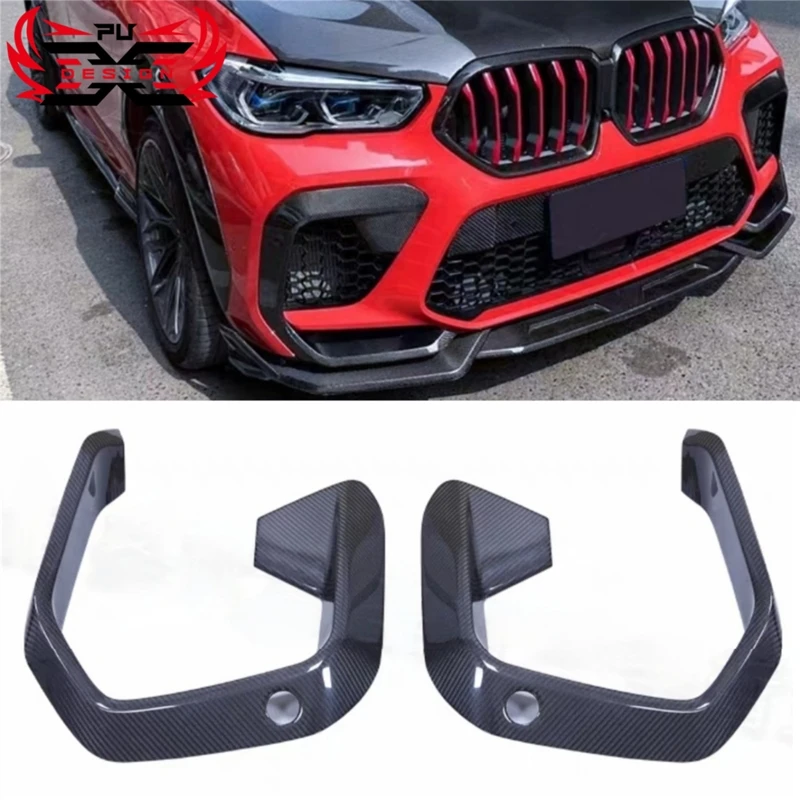 

For BMW X6M F96 Dry Carbon Fiber Front Lip Front bumper front canards Body Kit Retrofit accessories