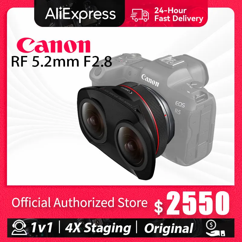 Canon Rf5.2mm F2.8 L Dual Fisheye Lens 3d Virtual Reality 180 Degree