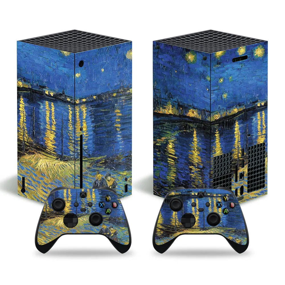 Starry Night Rhone Xsx Skin Sticker Cover Per Xbox Series X Console E 2 Controller Xbox Seriesx Skin Sticker Vinile