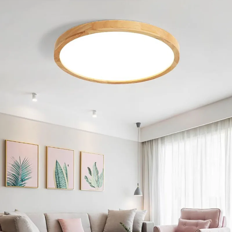 Nordic LED Wooden Ceiling Lights Modern Acrylic Lampshade For Living Room Bedroom led ceiling light ceiling light