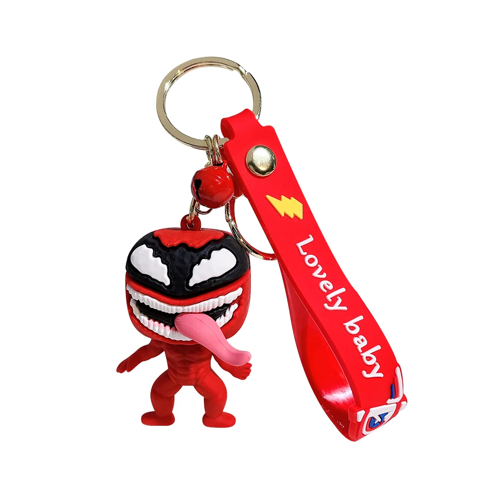 Marvel Anti Hero Venom Portachiavi Cute Deadpool Gel Di Silice Portachiavi Cartoon Avengers Super Hero Ciondolo Portachiavi Disney Jewelry