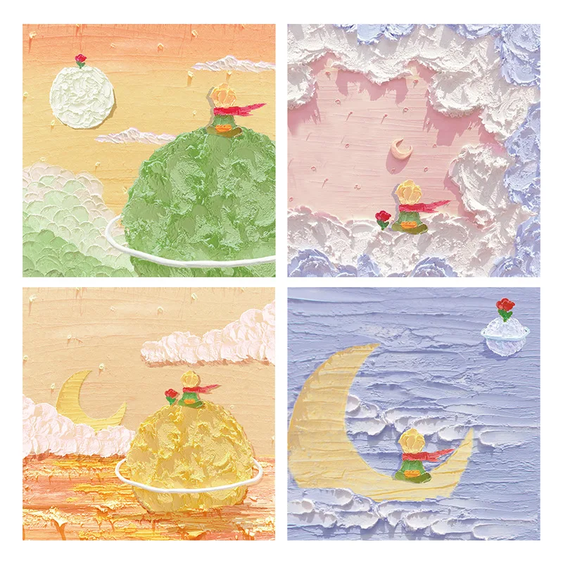 Little Prince Art Sticky Notes - Oil Painting Style Memo Pads, Aesthetic Stationery for Journaling and Planning
