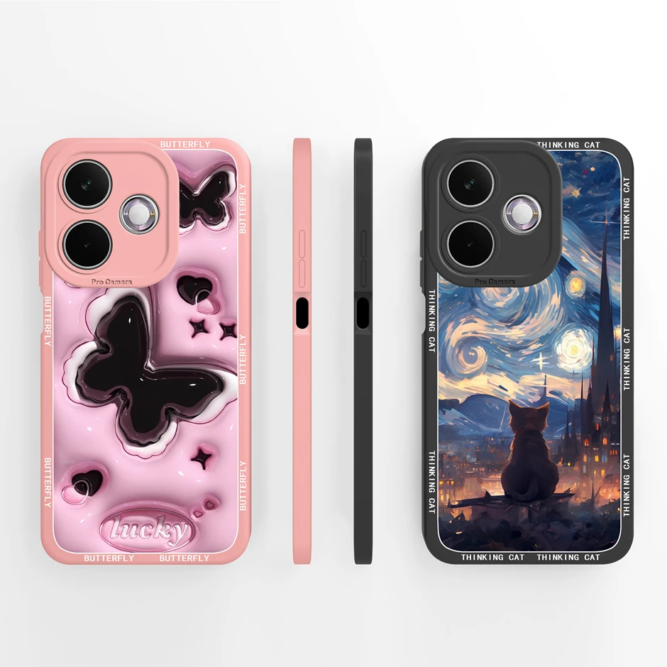 Artistic Oil Painting Flower Silicone Soft Protective Phone Case