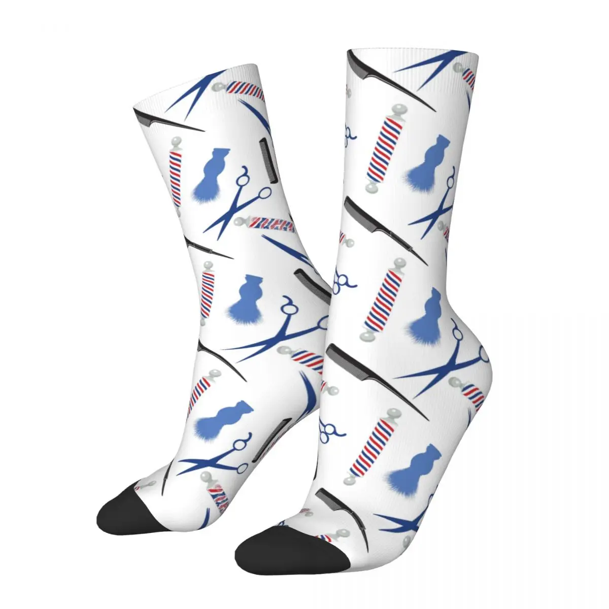 

Аксессуары для парикмахерской одежды с рисунком Мужские Женские носки нескользящие графические носки средней длины супер мягкие маленькие подарки