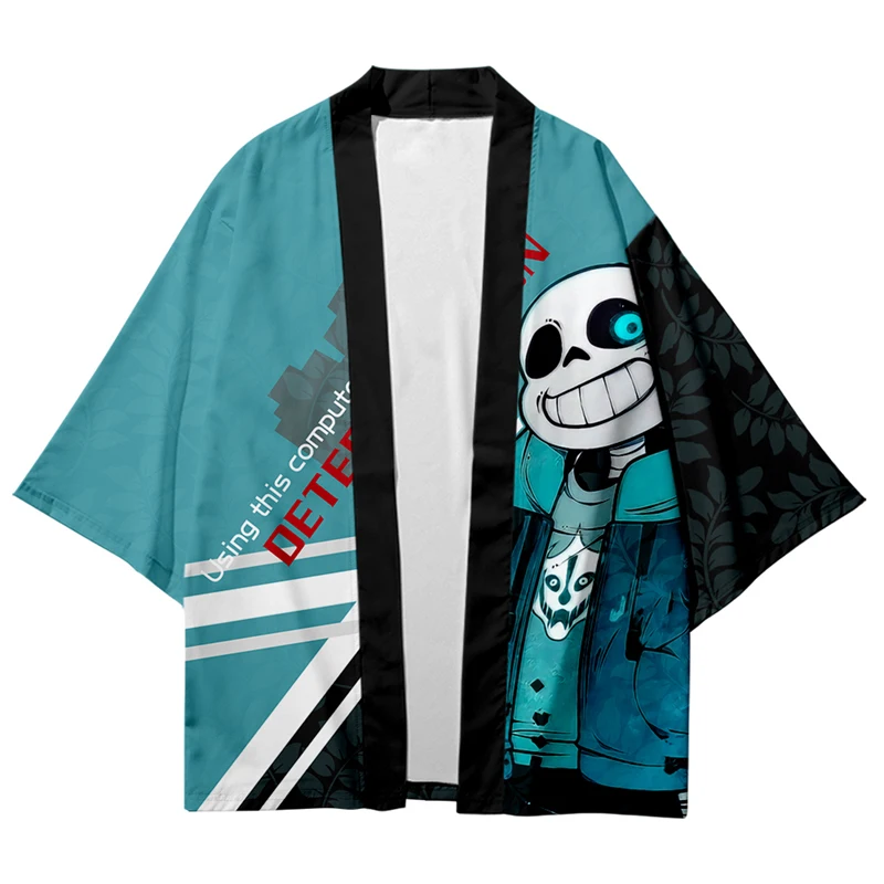 2022 аниме Undertale Sans косплей кимоно с 3D принтом Xiao Косплей накидка для вечевечерние