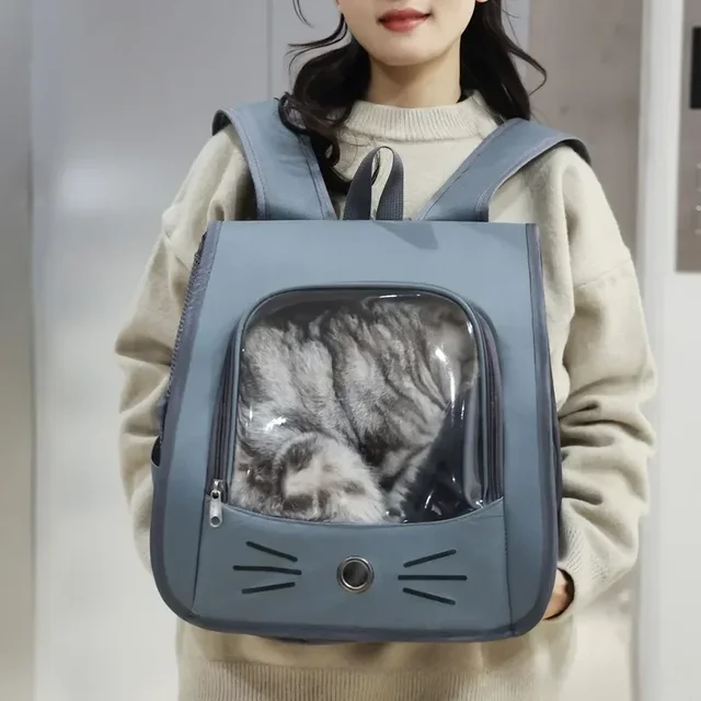 Pet Cat Carrier Bag Cat Backpack Outdoor Breathable Portable Shoulders Bag for Cats Small Dogs Transport Carrier 3