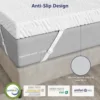 Memory Foam Mattress Topper - 3 Inch Gel Mattress Pad for Pressure Relief,Premium Soft Cooling Sleep Bed topper, Non-Slip Design 2