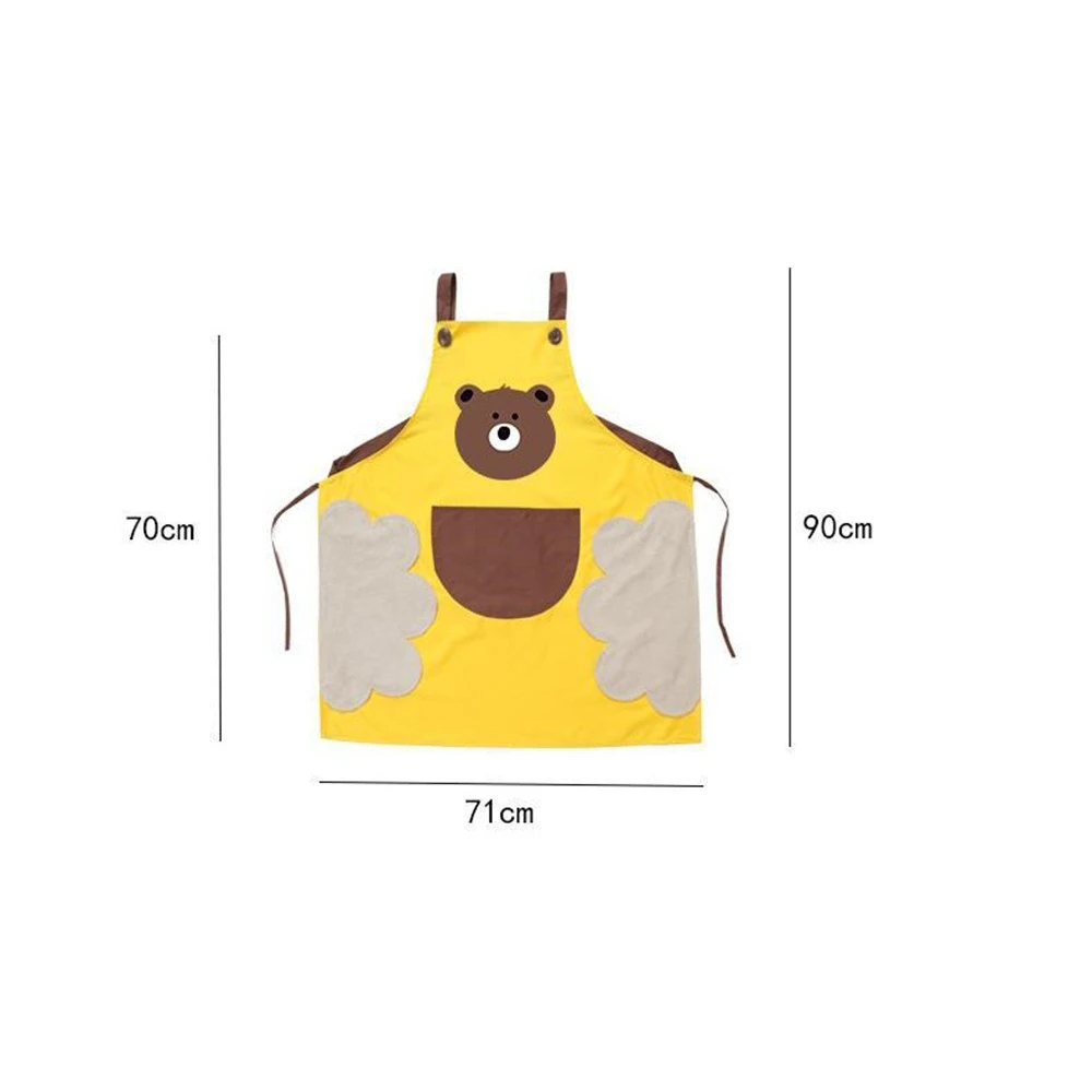 Kitchen baking barbecue apron cooking vest smock cute apron sleeveless waterproof oil-proof overalls for adults to work waist.