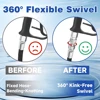 3/8” NPT Pressure Washer Swivel Fitting Anti-Twist Male to Female Adapter 360° Kink-Free Connector for Gun and Hose 4500 PSI 6