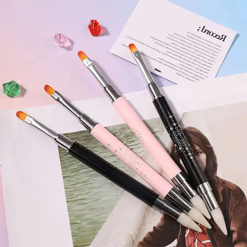 New Dual-use Double-ended Nail Art Pen Dotting Crayon Nail Art Tools Light Therapy Brush Accessoires Ongles Painting Tools