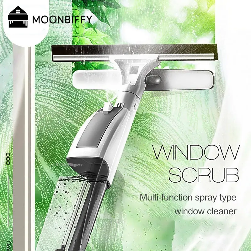 GlassCleaningBrushwithWaterSprayMagicWindowCleanerHighQuality