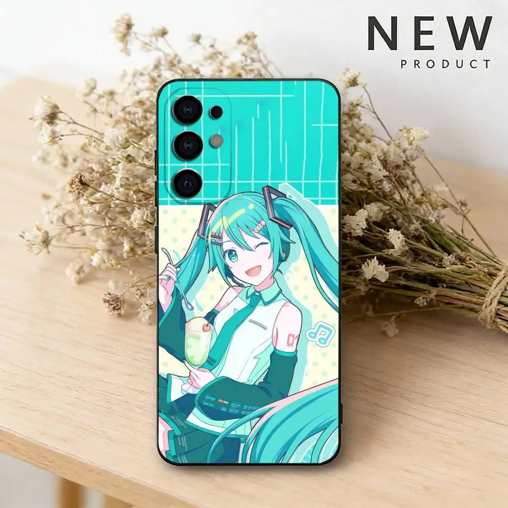 Chic Anime Hatsune Miku Protective Phone Case - Black Shell Edition